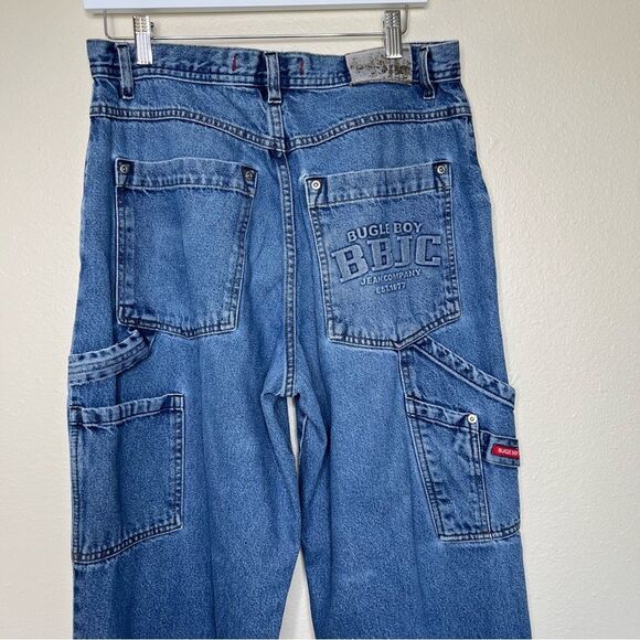 Vintage Y2K Bugle Boy Carpenter Denim Jeans Embossed Pocket Distressed Men 34/34 - Picture 6 of 16